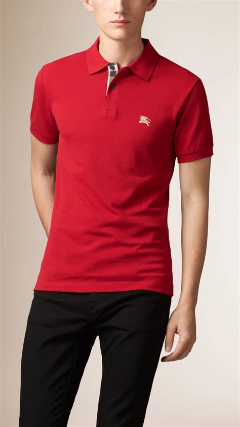 red burberry polo|polo burberry original.